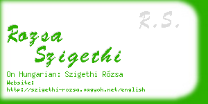 rozsa szigethi business card